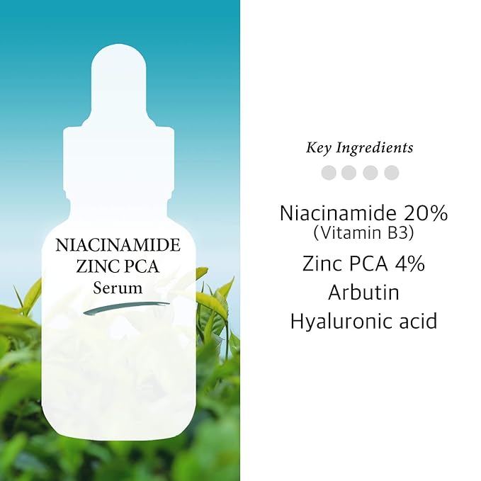 Cos De BAHA Niacinamide 20% + Zinc PCA 4% Serum 1 Fl Oz - Pore Reducer, Uneven Skin Tone Treatment, Diminishes Acne Prone, Skin Balancing Pore Reducing, Restores Elasticity (30 ml)