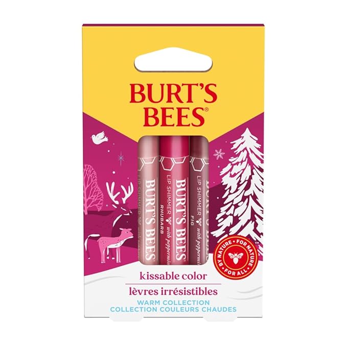 BURTS BEES Kissable Color Lip Shimmer Holiday Gift, 1 EA