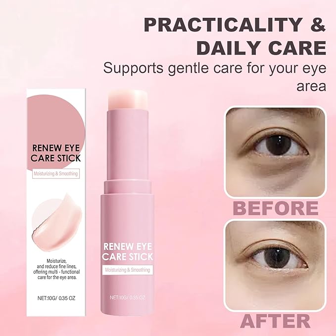 Caffeine Eye Balm Stick, Moisturized Anti-Aging Gentle Eye Balm with Retinol, Wrinkles, Dark Circles & Puffiness, Hydrating Firming Treatment for Under Eye Bags, 0.35oz/10g