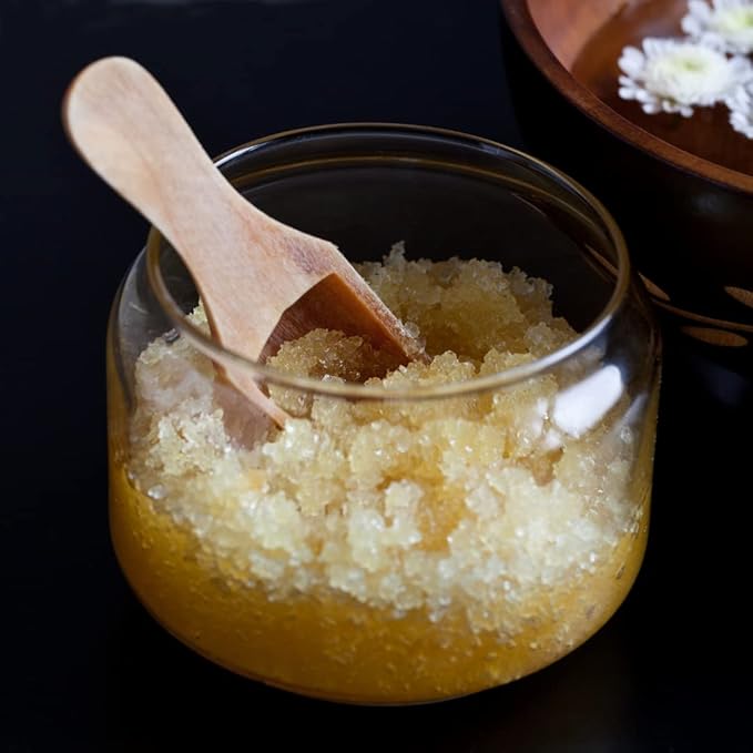 Organic Coconut Sugar AHA Body Scrub 6oz. For Collagen, Acne Prone, and Sensitive Skin. Made in USA. Vegan, Gluten/Phthalates/Parabens Free