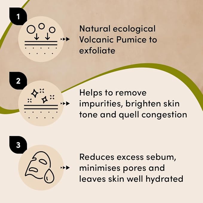 Urban Veda Purifying Exfoliating Face Scrub | Acne Face Wash Scrub with Neem Oil | Oil Cleanser Facial Scrub with Witch Hazel | Tea Tree Oil Face Scrub Exfoliator| Pore Cleaner Facial Polish|4.2 Fl oz