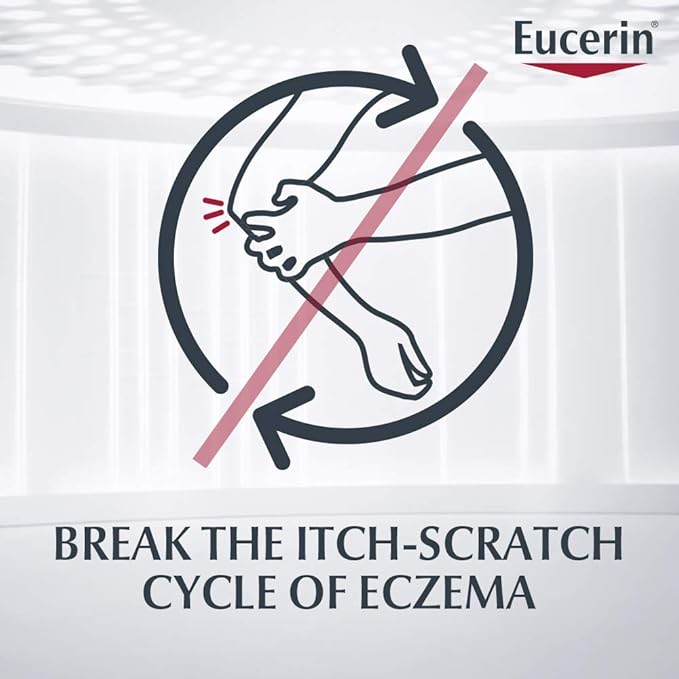 Eucerin Eczema Relief Cream, Full Body Lotion for Eczema-Prone Skin, Moisturizing Eczema Cream, Body Moisturizer, Multi-Pack, 8 oz. Tube (Pack of 3)