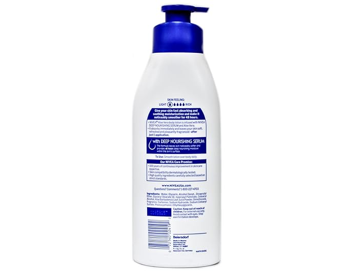 NIVEA Lotion Aloe Vera 48 Hour Pump, 16.9 Ounce