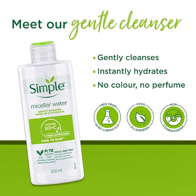 Simple Kind To Skin Micellar Cleansing Water 200Ml