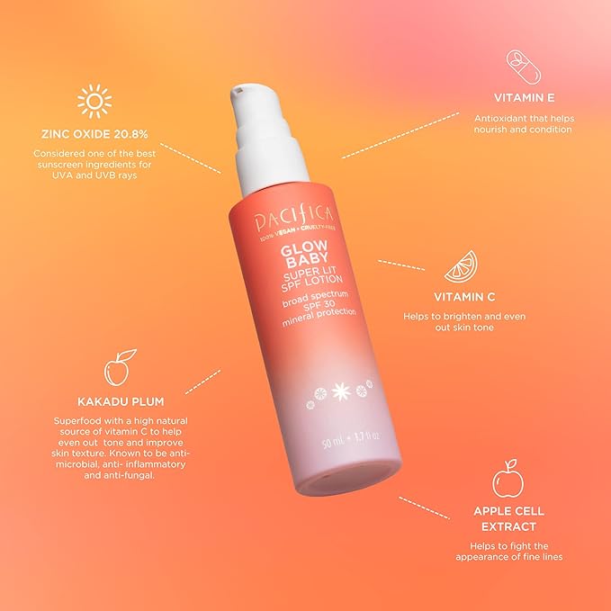 Pacifica, SPF Lotion Glow Baby Super Lit, 1.7 Fl Oz