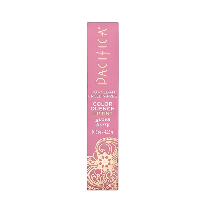 Pacifica Beauty Color Quench Natural Lip Tint, Guava Berry, Vegan & Cruelty Free, 0.15 Ounce