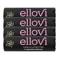 Ellovi Natural Lip Butter Lip Balm - Vanilla - Pure Enough to Eat - Made With Just 6 Vegan Ingredients - 100% Natural & Organic Moisturizing Lip Care for All Day Hydration (4-Pack)