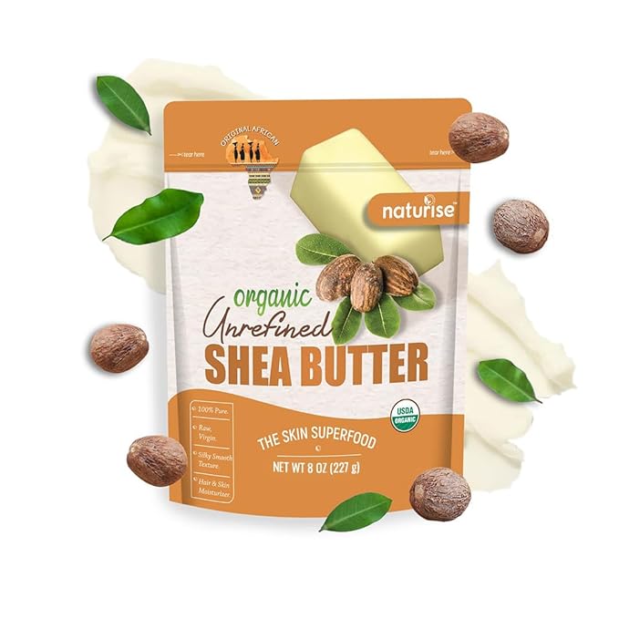 Naturise - African Shea Butter Raw Organic, Pure Shea Butter Raw Organic for Skin and Hair, Shea African Butter Skin Moisturizer, Raw Shea Butter Without Artificial Fillers & GMOs, 8 oz