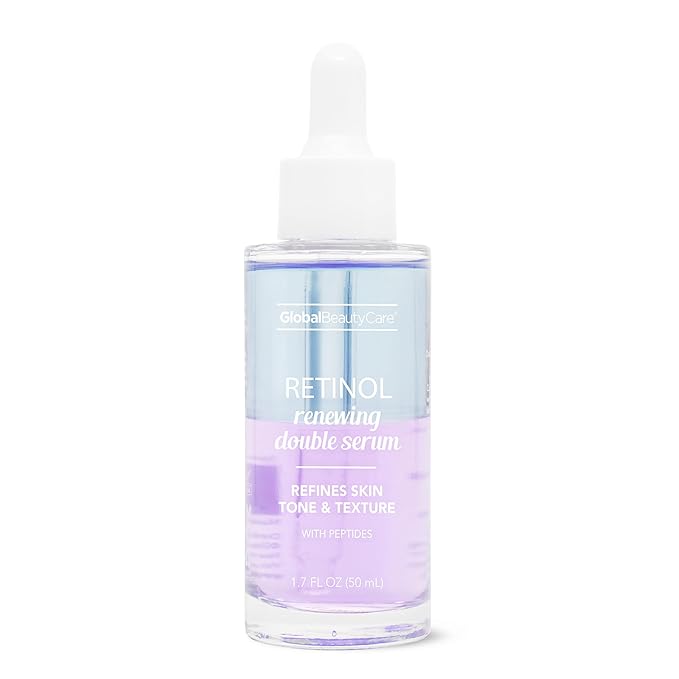 Global Beauty Care Retinol Renewing Double Serum with Peptides - Refine, 1.7 fl oz / 50 mL - 3 Pack
