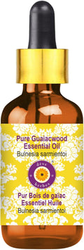 dève herbes Guaiacwood Essential Oil (Bulnesia sarmientoi) with Glass Dropper | Pure | Non-Sticky | Non-Greasy | Lightweight | Men & Women | All Skin Types | Steam Distilled 100ml (3.38 oz)