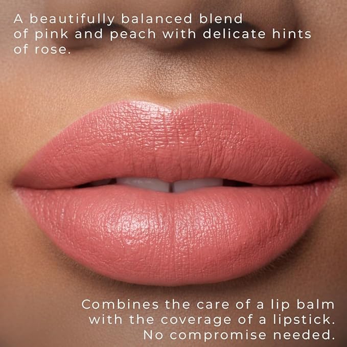 Honeybee Gardens Truly Natural Long Lasting Lipstick – San Francisco Pink Peach Rose Shade, Hydrating Lip Color with Botanical Oils, Vegan, Gluten-Free, Cruelty-Free, 0.11 oz / 3 g