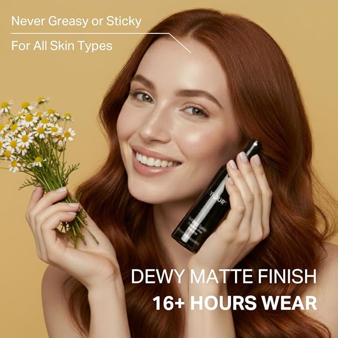 Y'OUR Waterproof Makeup Setting Spray: 16HR+ Lock, Anti-Smudge & Transfer Proof Fixing Mist. Hydrating Matte Finish with Vitamin E. Ultra Fine, Alcohol-Free Vegan Spray for Oily & Mature Skin