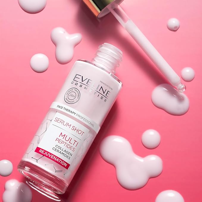 Eveline Cosmetics Face Therapy Professional Serum Shot – Multi-Peptide Anti-Aging Treatment for Face, Neck & Décolleté | Vegan Formula