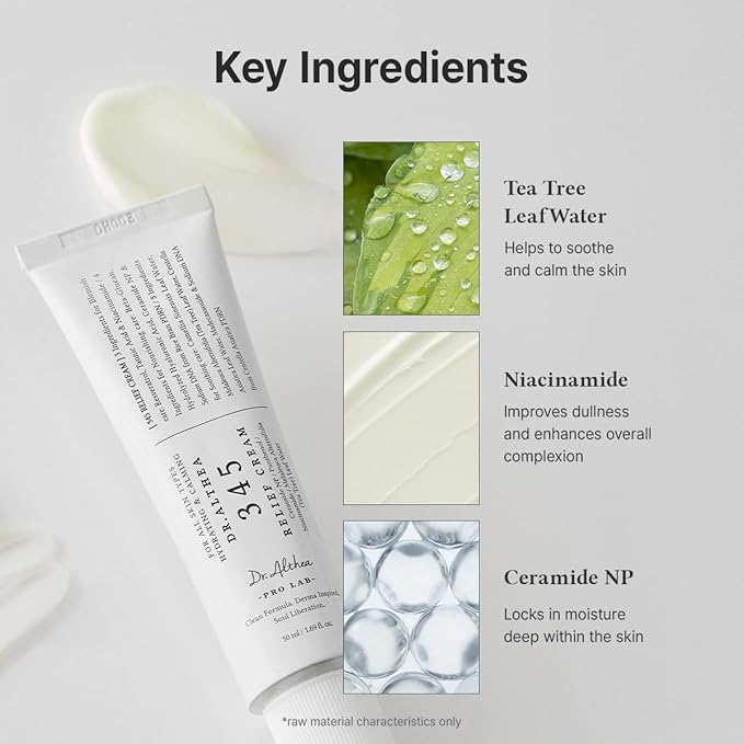 Dr.Althea 345 Relief Cream | Daily Face Moisturizer for Soothing Recovery and Blemish Care with PDRN & Niacinamide | Korean Vegan Skincare for All Skin Types, 1.69 Fl Oz (Ver.2 - Pack of 1)
