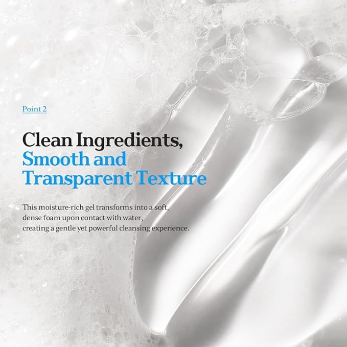 Mild Clear Cleansing Foam for Facial Cleansing with caulerpa lentillifera extract & Potassium [Vegan & Korean Skincare] – 5.07 fl. oz.