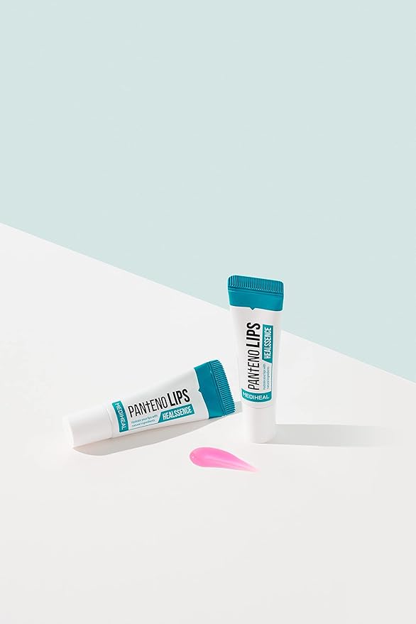MEDIHEAL Pantenolips Healssence 2 Pack Nourishing and Hydrating Lip Essence for Dry Flaky Lips, Panthenol, Shea Butter, Olive Oil