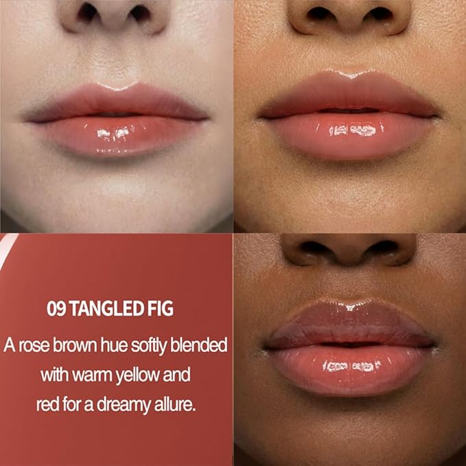VIDIVICI Peptide Butter Tint Balm | 10 Color Variants, Moisturizing Lip Tint with Melting Peptide Complex™ & Sheer Tinted Glow - 09 TANGLED FIG (12g, 0.42Oz)