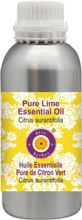 Deve Herbes Pure Lime Essential Oil (Citrus aurantifolia) Steam Distilled 1250ml (42 oz)