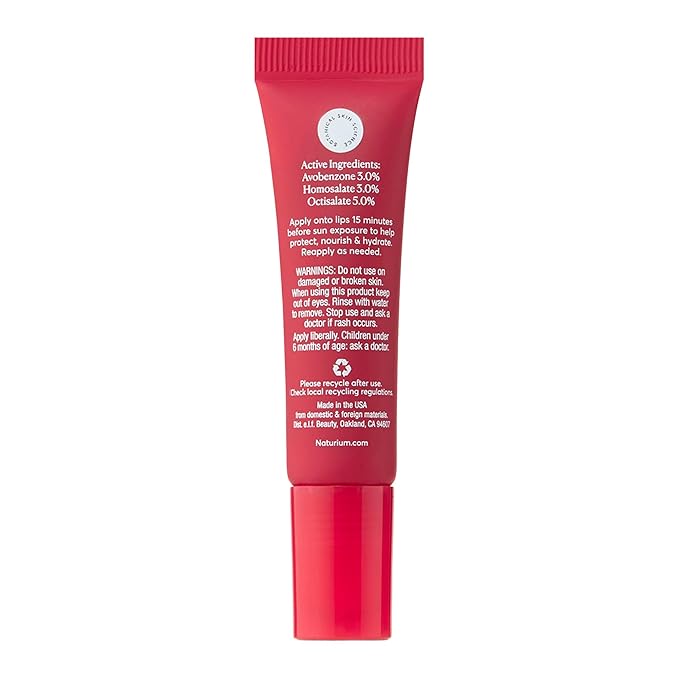 Naturium Phyto-Glow Lip Balm SPF 45 | Tinted Gloss with Broad Spectrum Sunscreen | 0.34 FL OZ / 10 mL, Oasis