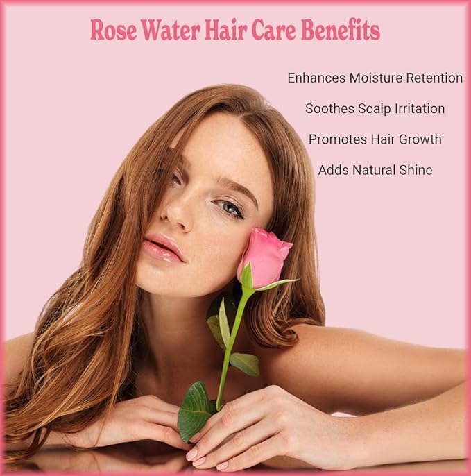 Natural Born Oils 4oz Rose Water Hydrosol, 100% Pure and Natural, Organic, Steam-distilled, Facial Toner Cleanser, with Sprayer