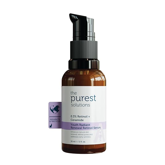 The Purest Solutions Lipozomal Retinol 0.3% Night Serum with Ceramide – Advanced Anti-Aging Facial Serum for Fine Lines, Uneven Tone & Radiant Skin