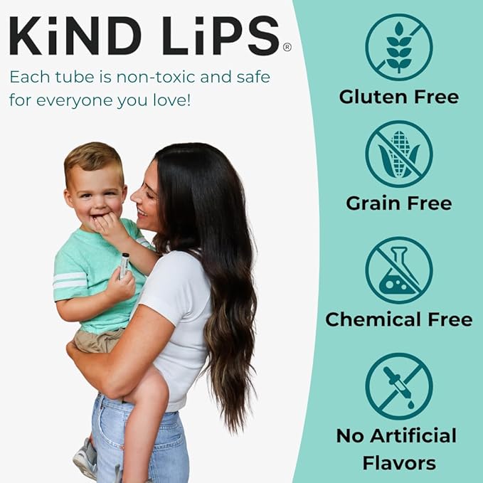 Kind Lips Watermelon Organic Lip Balm Natural Moisturizing Lip Care 3 Pack