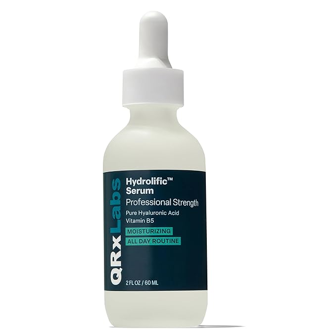 QRxLabs Hyaluronic Acid Serum - Hydration Serum for Face Anti Aging with Vitamin B5 - Face Hydration & Elasticity Boost - Essential Facial Care Formula - 2 Fl Oz, Pack of 1
