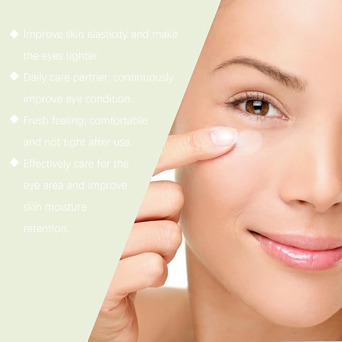 2 PC Vegan Collagen Eye Serum with Triple Hyaluronic Acid & Peptides – Cooling Under Roller for Puffiness, Fine Lines Dark Circles Hydrating Treatment All Skin Types