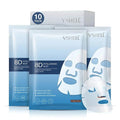 Hyaluronic Acid Face Sheet Mask, Set of 10 - Hydrating Korean Beauty Treatment - Moisturising Facial Skincare for Women and Men - With Aloe Vera, Trehalose and Anti Aging Squalene