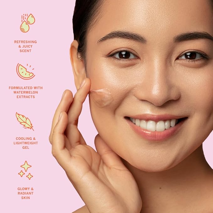 NATURE WELL Watermelon Face Mask, Enriched with Hydrating Watermelon Fruit Water & Plant-Derived Squalane, Promotes A Radiant & Moisturized Complexion, 2 Oz.