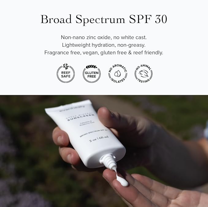 evanhealy Sheer Mineral Sunscreen | Broad Spectrum SPF 30 | Non-Nano Zinc Oxide, No White Cast, Reef Friendly, Lightweight, Non-Greasy, Fragrance Free, Gluten Free, Vegan