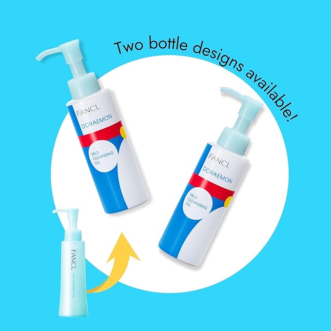 FANCL Mild Cleansing Oil, Japanese Facial Cleansing Oil, Makeup Remover, Oil Cleanser, 100% Preservative Free, Clean Skincare for Sensitive Skin (1, Blue)
