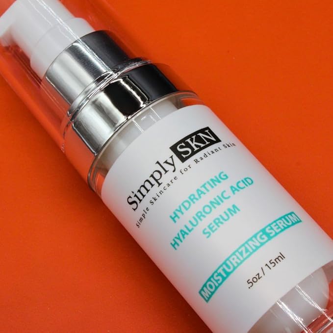 Hyaluronic Acid Serum For Face - Hydrating Serum Visibly Plumps Skin - For All Skin Types - Anti Aging Serum with Vitamin C and Vitamin E - 0.5 Fl. Oz. Travel Size