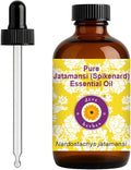 Deve Herbes Pure Jatamansi (Spikenard) Essential Oil (Nardostachys jatamansi) with Glass Dropper Steam Distilled 120ml (4 oz)