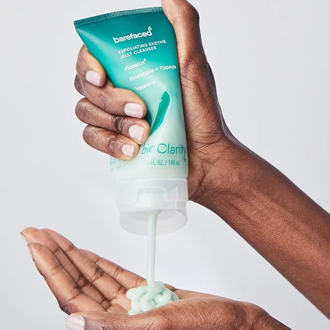 BioClarity Exfoliating Jelly Cleanser, Gentle Exfoliation With Pineapple & Papaya, 100% Vegan, Cruelty-Free, Suitable for All Skin Types, Hydrating & Refreshing Formula for Everyday Use