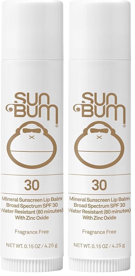 Sun Bum SPF 30 Mineral Sunscreen Lip Balm | Hawaii Act Compliant | Octinoxate Free | Oxybenzone Free | .15 oz