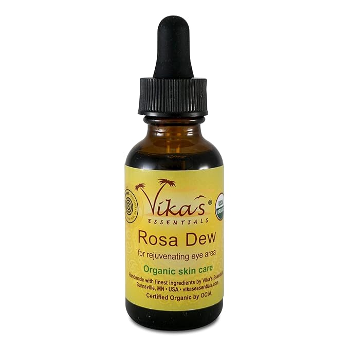 Vika's Essentials Certified Organic EWG Verified Rosa Dew Eye Serum