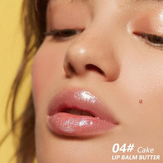 Summer Special Butter Lip Balm – Ultra-Hydrating Lip Care with Shea Butter & Olive Oil, Soothes Dry Lips with Natural Tint & Gloss Effect, Lip Plumper Moisture & Light Lip Stain Finish #4 Cake