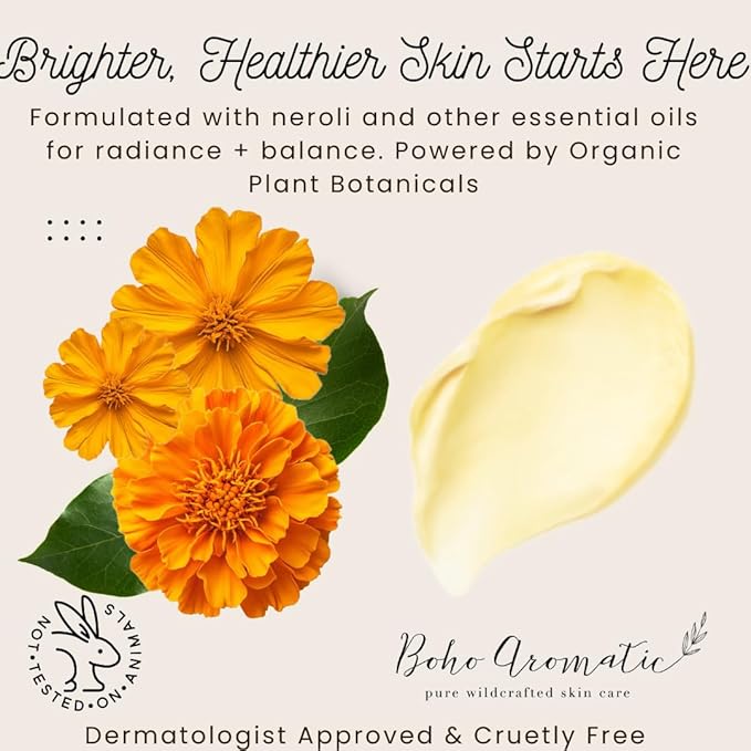 Calendula Nourishing Face Cream for Dry Skin, Natural & Organic Facial Cream, Hydrating and Moisturizing skin care product, Vegan Face Cream, calendula face cream, Facial Moisturizer