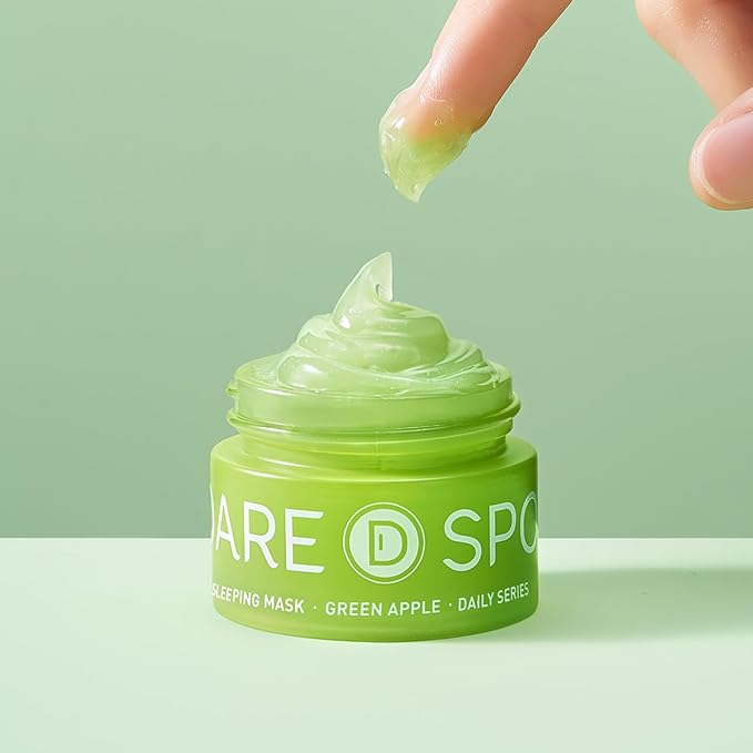 SPODARE Sleeping Lip Mask Green Apple - Repair for Dry Cracked Lips, Infused with Vitamin C and Shea Butter, Lip Mask Nourish and Revitalize Overnight, Wake to Softer, Smoother, Glow Lip - 0.42 Fl Oz