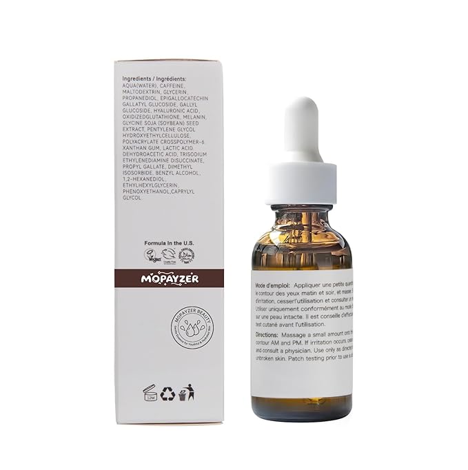 Caffeine Solution 5% + EGCG, Caffeine Eye Serum For Face, 30 ML/ 1 PCS Moisturizing Under Eye Solution For Reduces Dark Circles & Puffiness.
