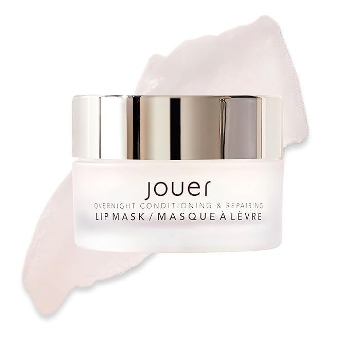Jouer Mint Overnight Lip Masque – Moisturizing Lip Treatment - Lip Mask Formulated with Maxi Lip for Plumper Lips and Visual Fullness - Shea Butter for Hydration