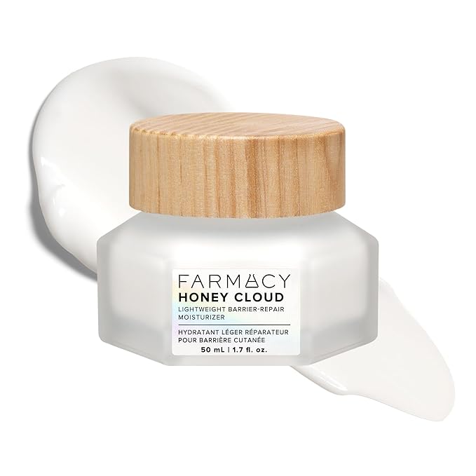 Farmacy Honey Cloud Face Moisturizer Cream - Lightweight Face Lotion with Hyaluronic Acid + Peptides - Breathable Moisture + Barrier Repair - Facial Moisturizer for Combo, Sensitive + Oily Skin (50ml)