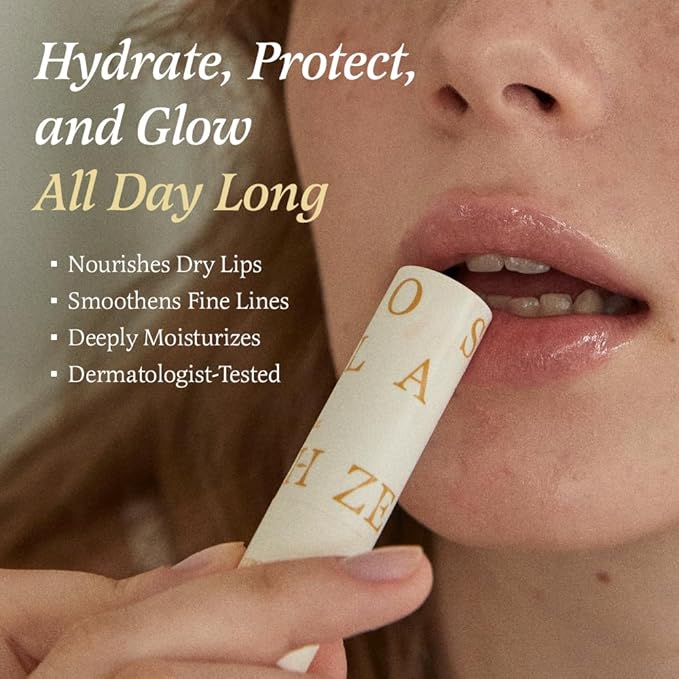 Zeroslash Vegan Lip Butter Stick with Shea Butter & Squalane 0.13oz – Hydrating Lip Balm for Dry, Chapped Lips | Plant-Based Lip Care with 6 Natural Oils | Overnight Lip Mask | Korean Lip Balm