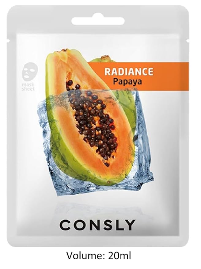 CONSLY_Exotic Fruits Sheet Face Masks – Hydrating & Nourishing Korean Facial Mask Pack with Natural Ingredients (Pack of 8)