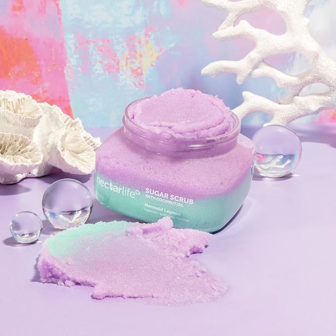 Sugar Scrub, Exfoliating Body Scrub (8 Ounce, Mermaid Lagoon)