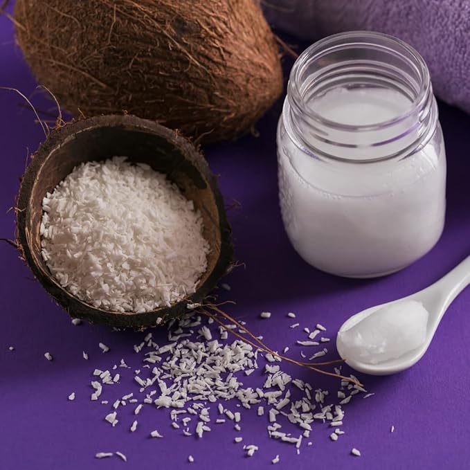 Organic Coconut Sugar AHA Body Scrub 6oz. For Collagen, Acne Prone, and Sensitive Skin. Made in USA. Vegan, Gluten/Phthalates/Parabens Free