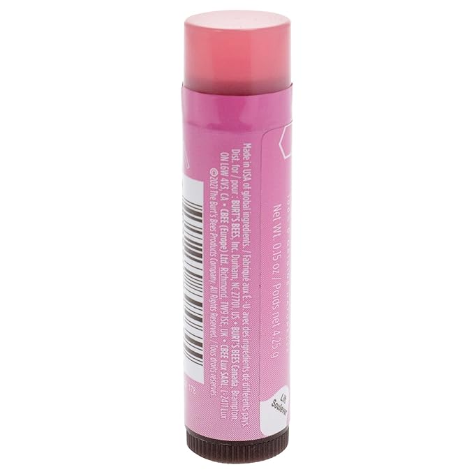 Burts Bees 100% Natural Tinted Lip Balm, Pink Blossom with Shea Butter & Botanical Waxes 1 Tube (Pack of 2)