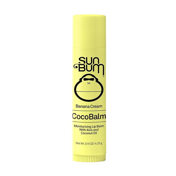 Sun Bum Cocobalm Banana Cream - Hydrating Lip Balm with Coconut Oil and Aloe Vera - 0.15 oz Stick