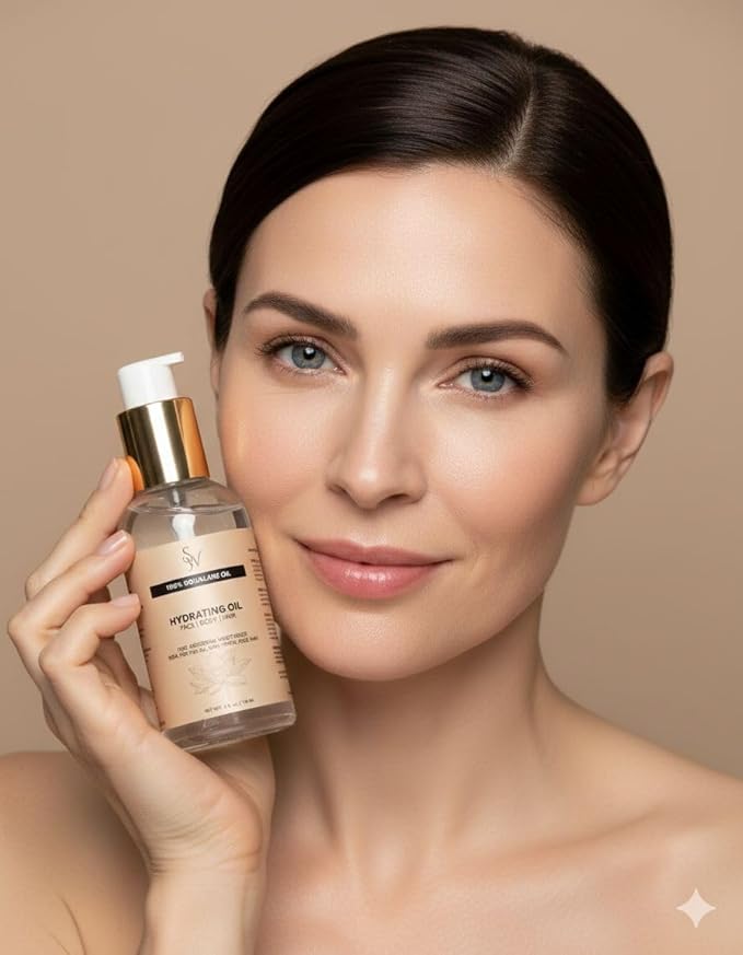100% Pure Squalane Oil, Sustainable, Vegan Face Oil & Body Oil - Hydrating, Fast-Absorbing Moisturizer - Ideal for All skin type, Face, Hair - Organic Sugarcane-Derived Squalane - not from sharks